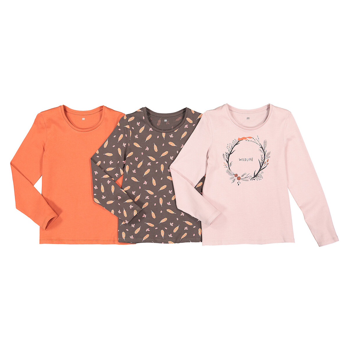 

Комплект из 3 футболок с LaRedoute, Розовый, Длинными рукавами 3-12 лет 4 года - 102 см розовый