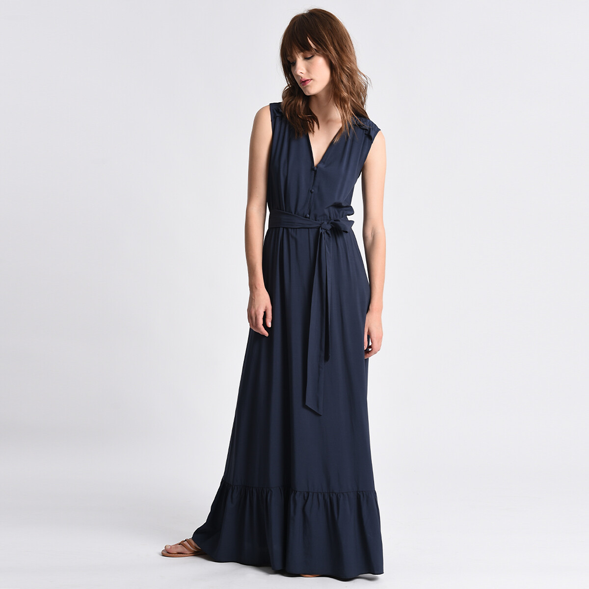 Платье MOLLY BRACKEN Длинное с ремешком S синий, размер S - фото 2