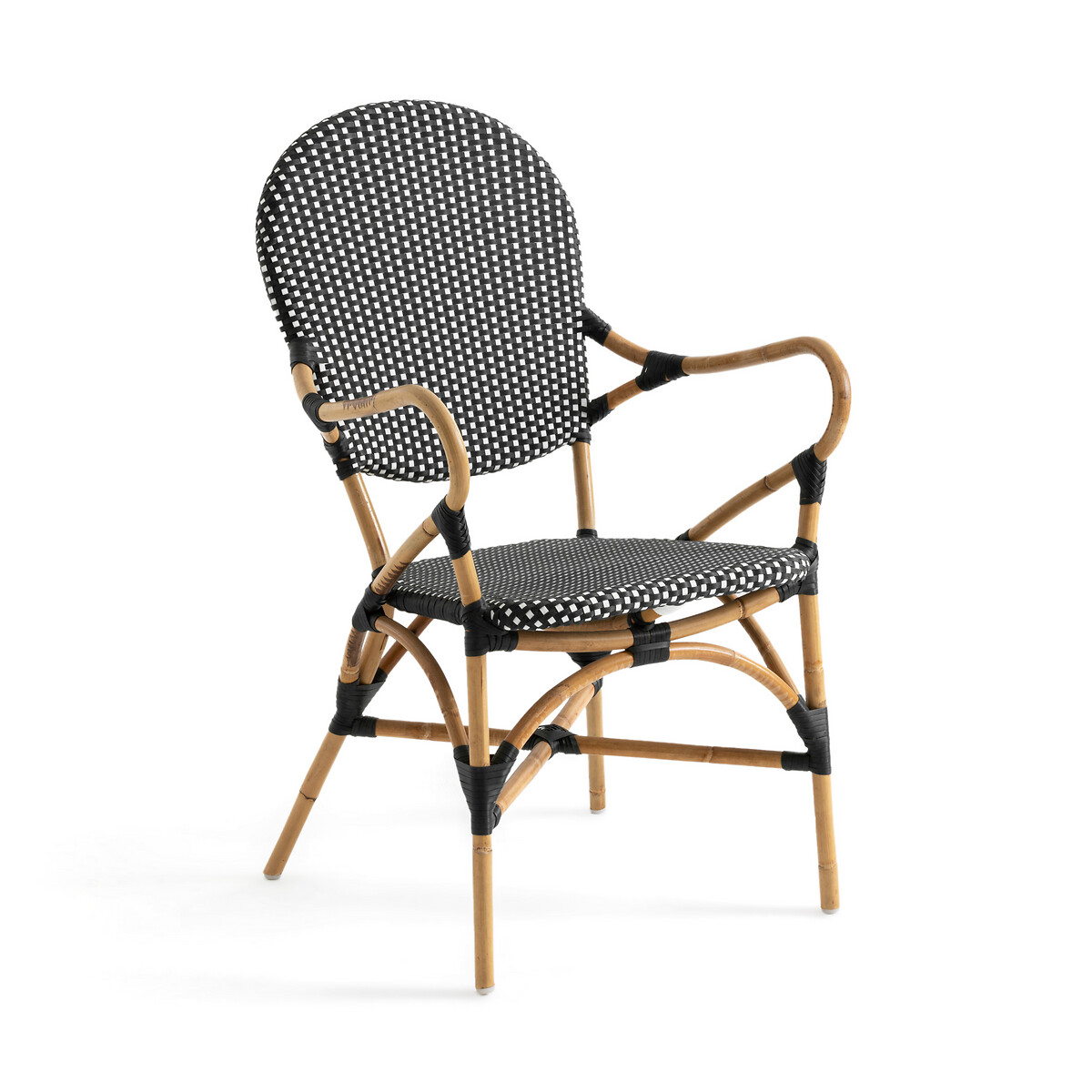 Кресло-бистро Из стеблей ротанга Bistro единый размер черный