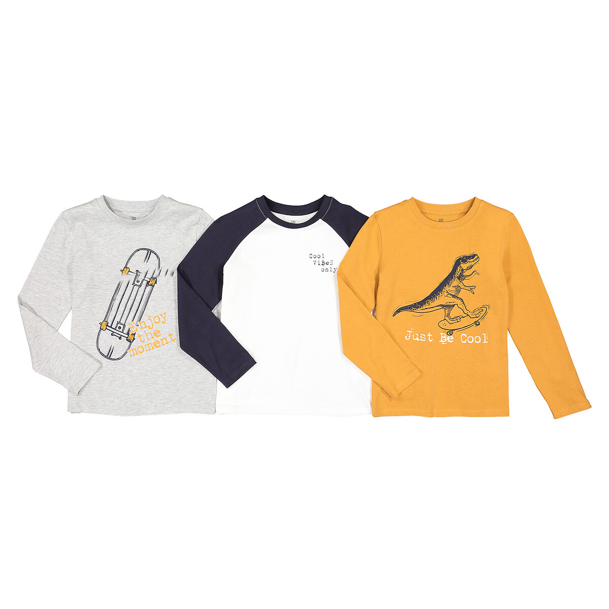 

Комплект из 3 футболок с LA REDOUTE COLLECTIONS, Бежевый, Длинными рукавами 3-12 лет 3 года - 94 см бежевый