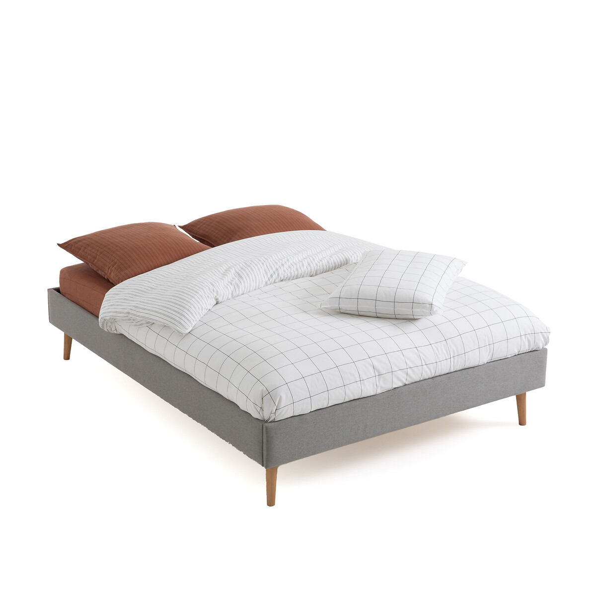 Кровать Пышная с кроватным основанием Jimi 160 x 200 см серый