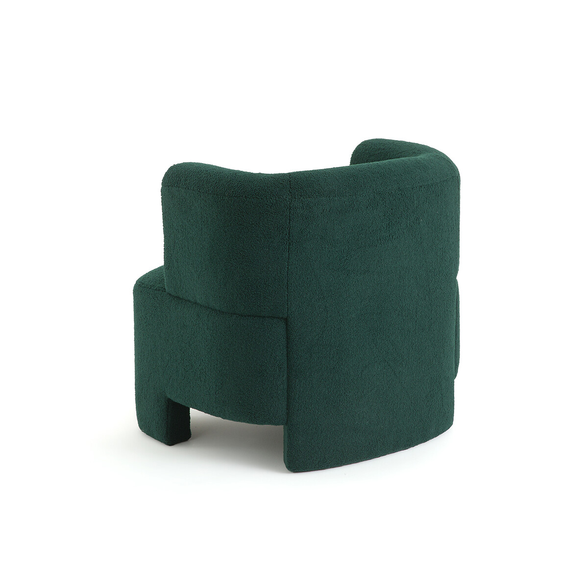Кресло Из ткани букле маленькая модель Darrel единый размер зеленый LaRedoute - фото 4