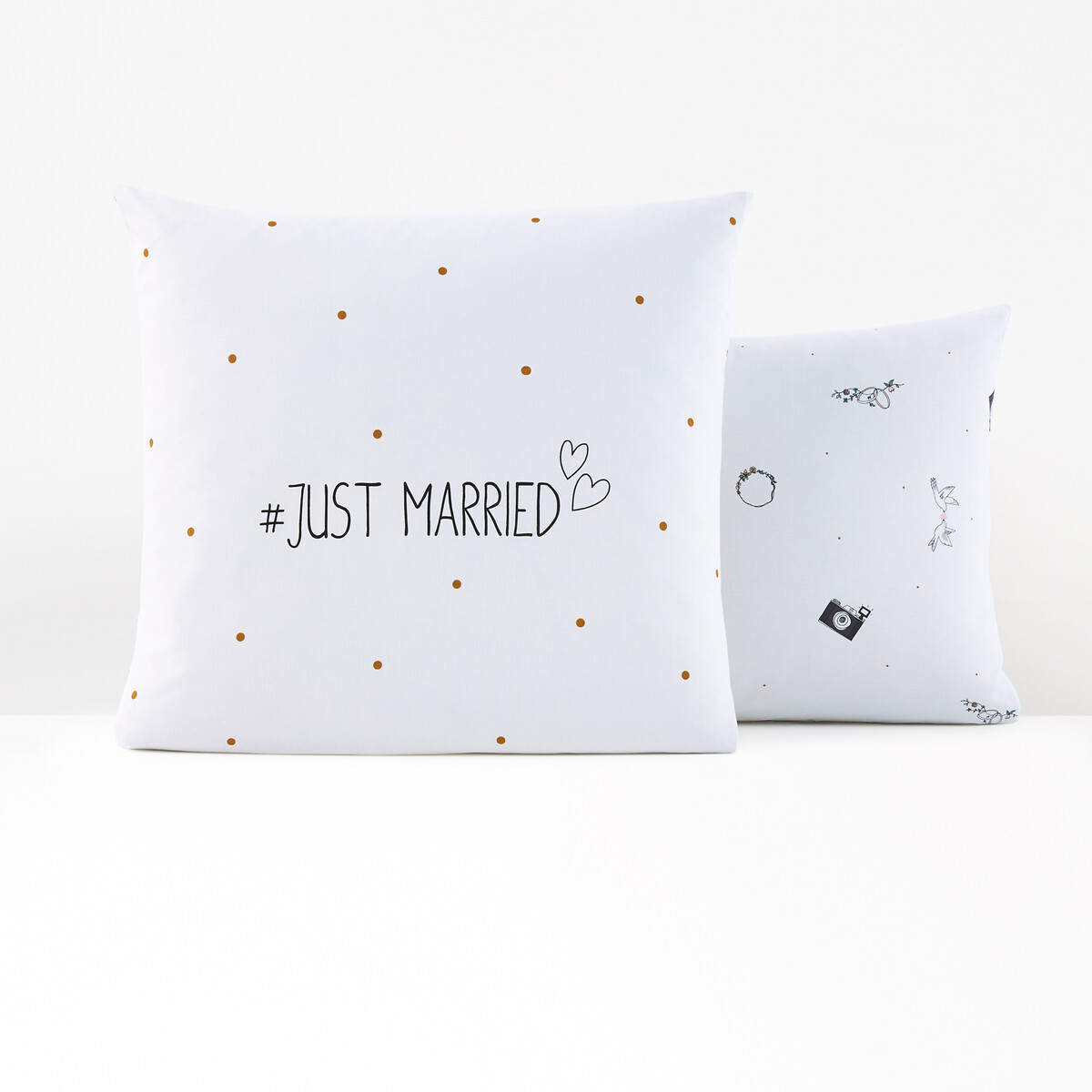 

Наволочка LaRedoute, Белый, Наволочка Из 100 хлопка Just Married 63 x 63 см белый
