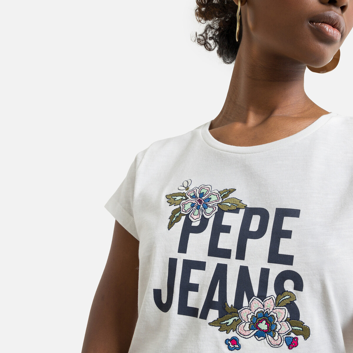 Футболка PEPE JEANS С логотипом спереди M белый, размер M - фото 3