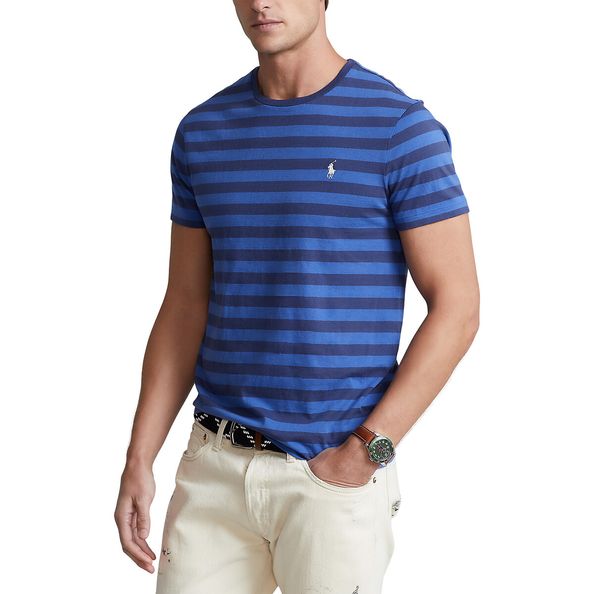 

Футболка POLO RALPH LAUREN, Синий, С круглым вырезом из джерси в полоску S синий