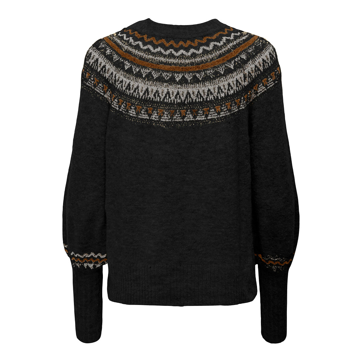 Пуловер С круглым вырезом из пышного трикотажа M черный LaRedoute, размер M - фото 2