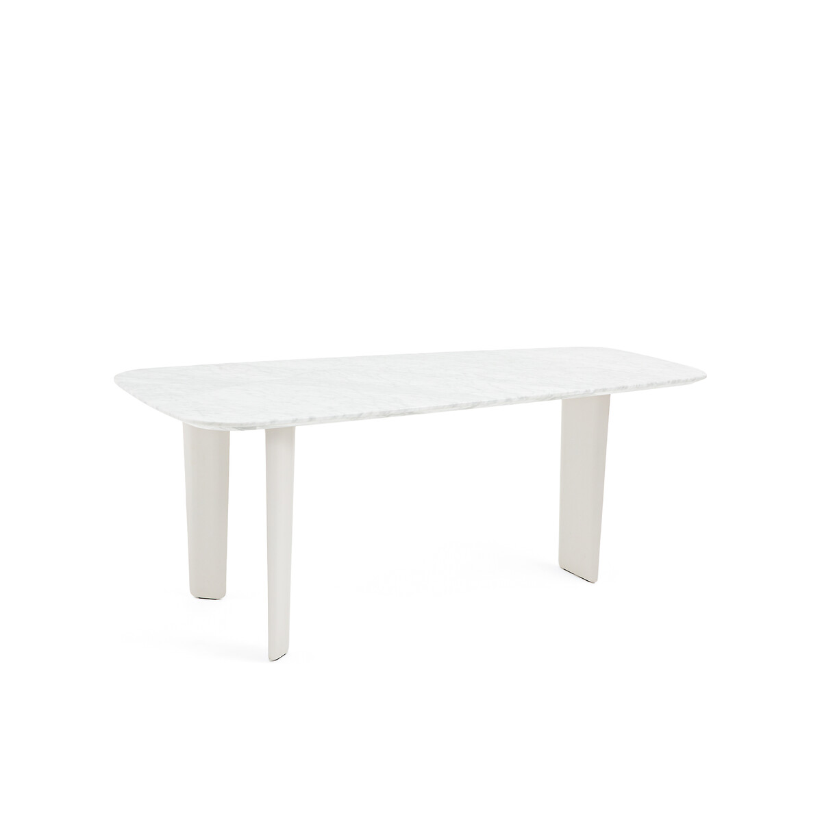 Стол обеденный из белого мрамора Dolmena на 6 персон белый стол журнальный из белого мрамора dolmena единый размер белый