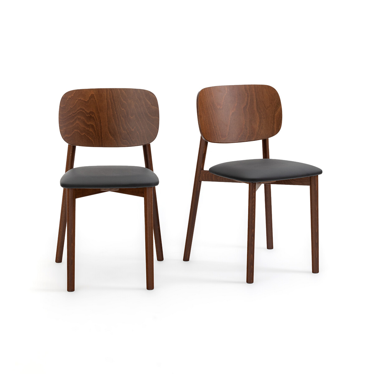 Комплект из 2 стульев в Винтажном стиле Peoni единый размер каштановый