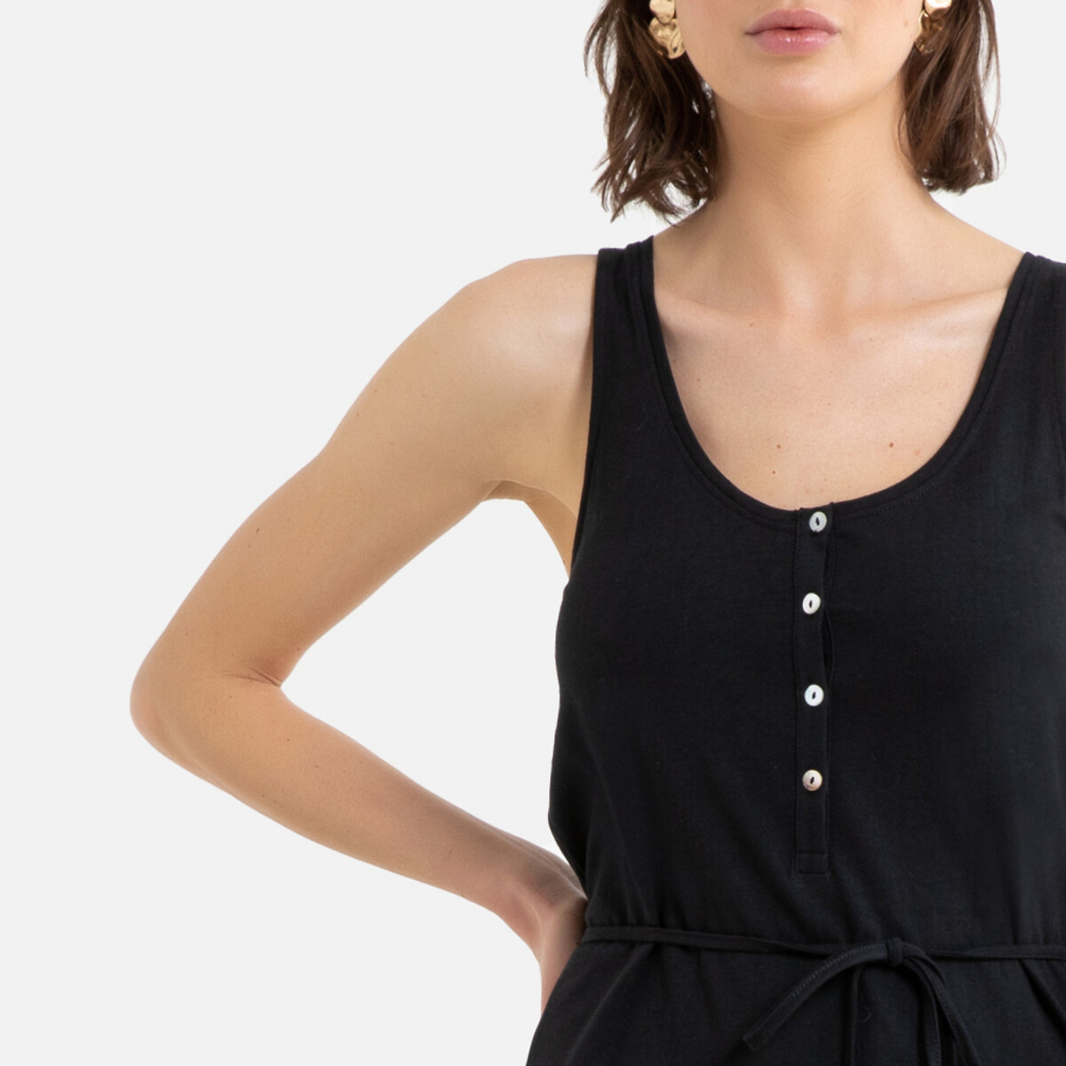 Платье La Redoute Без рукавов из трикотажа M черный, размер M - фото 3