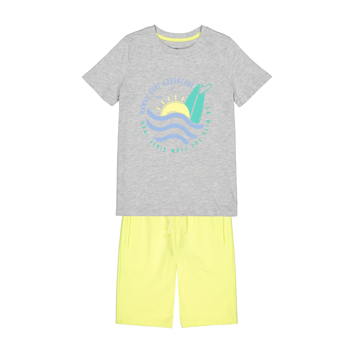 

Пижама LA REDOUTE COLLECTIONS, Серый, Из биохлопка 3-14 лет 4 года - 102 см серый