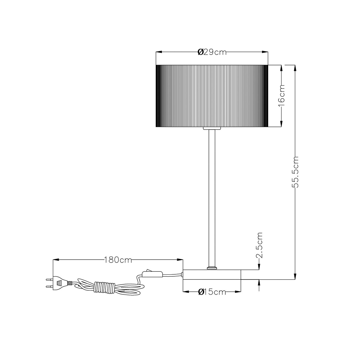 Настольная декоративная лампа MALLORCA  единый размер серый LaRedoute - фото 3