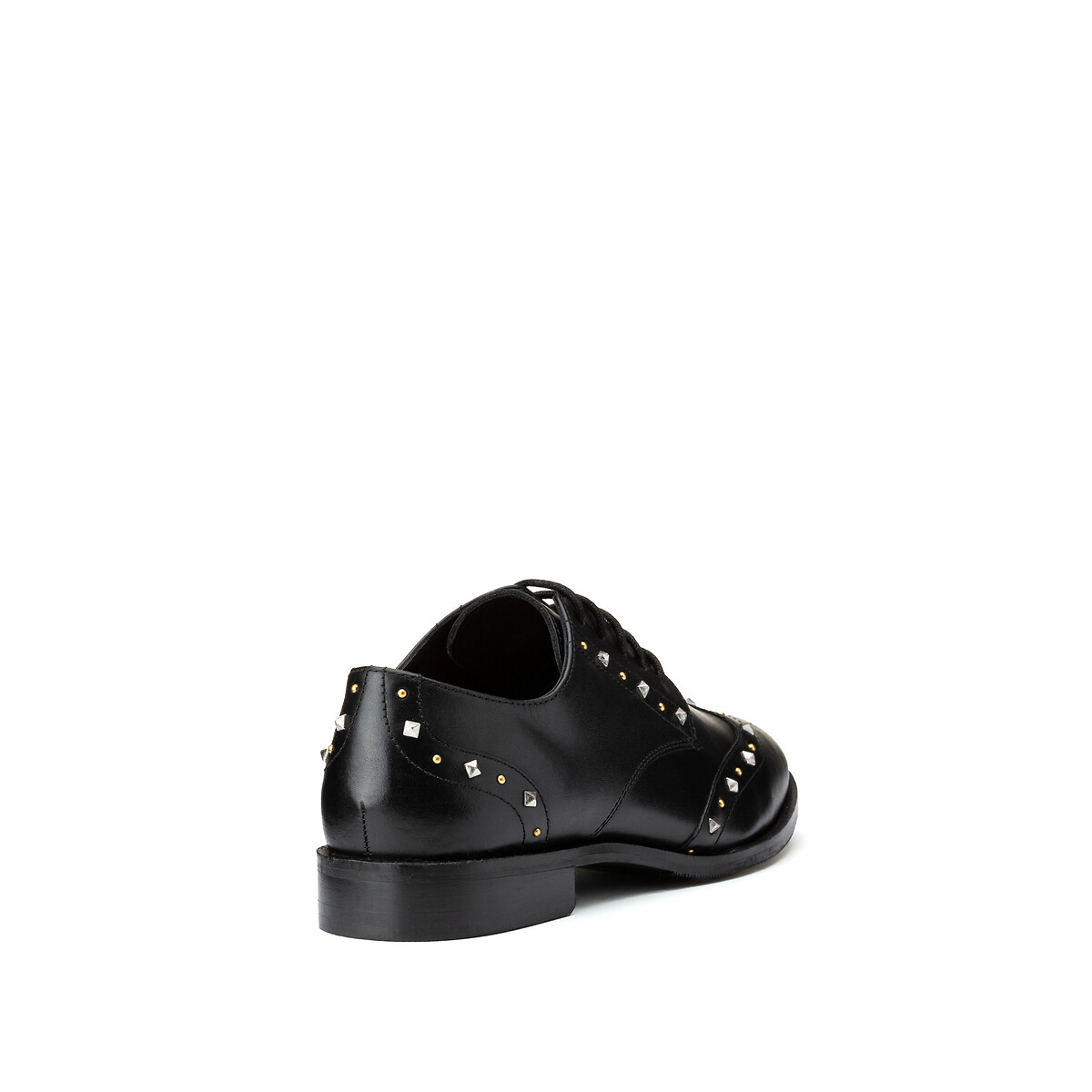Ботинки-дерби LaRedoute Из кожи вставки из заклепок 36 черный, размер 36 - фото 3