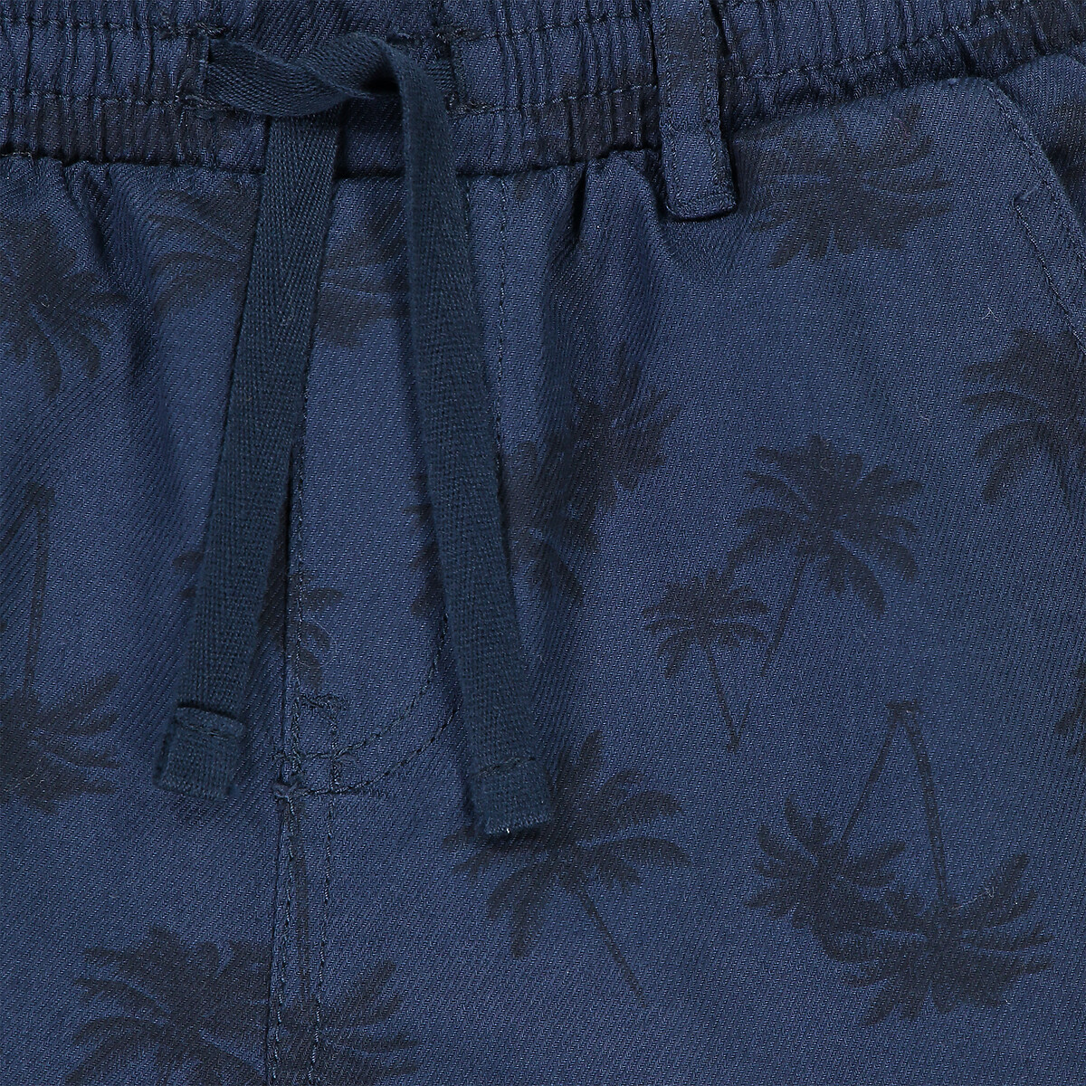 Бермуды LaRedoute С рисунком пальмы 3-12 лет 10 синий, размер 10 - фото 4