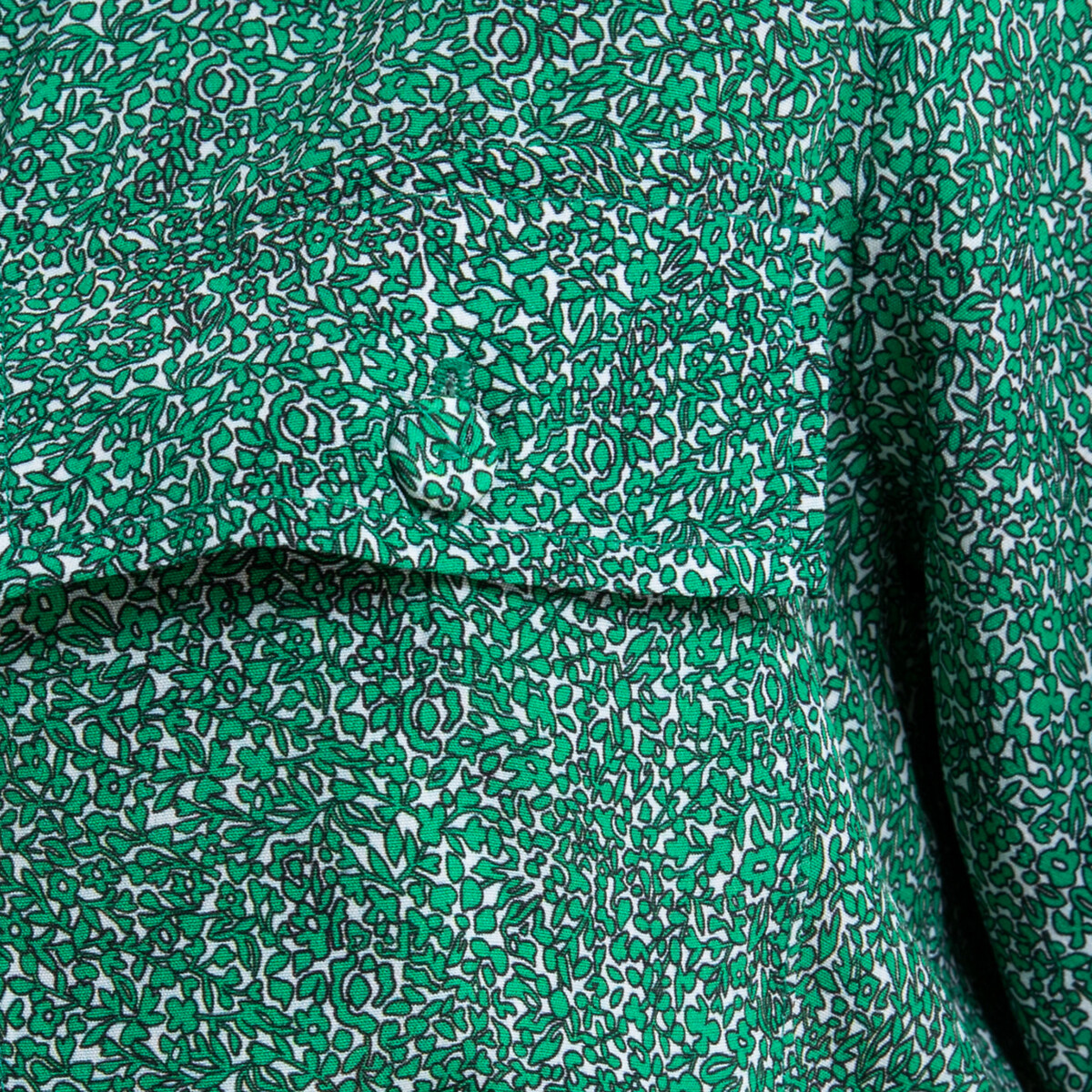 Платье LaRedoute Длинное на пуовицах с длинными рукавами PAULINE 36 (FR) - 42 (RUS) зеленый, размер 36 (FR) - 42 (RUS) Длинное на пуовицах с длинными рукавами PAULINE 36 (FR) - 42 (RUS) зеленый - фото 4