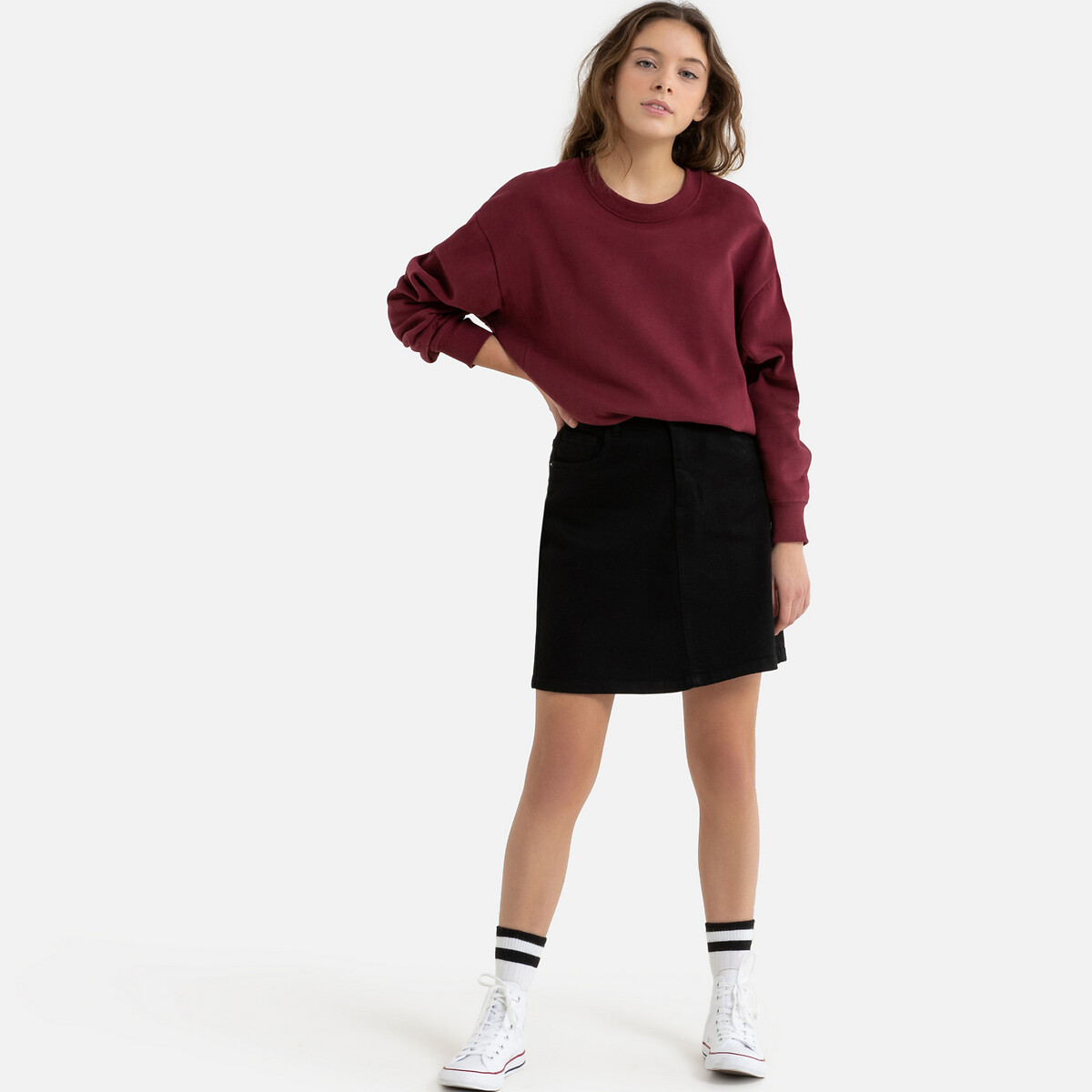 

Юбка LaRedoute, Черный, Прямая из денима 10-18 лет 14 лет - 156 см черный