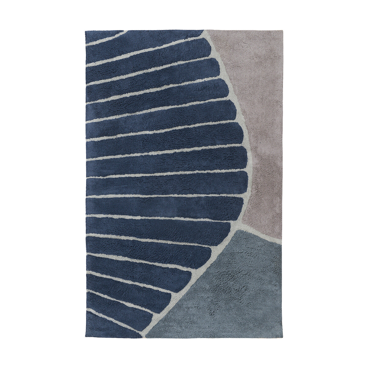 Ковер из хлопка с рисунком Tea plantation 200 x 300 см серый