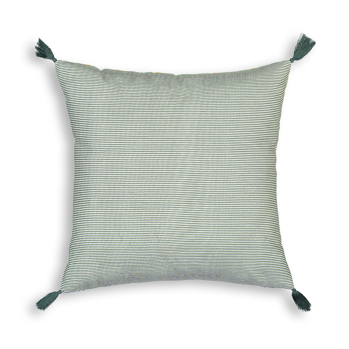 Чехол LaRedoute На подушку из 100 стираного хлопка Cilou 40 x 40 см зеленый, размер 40 x 40 см - фото 4