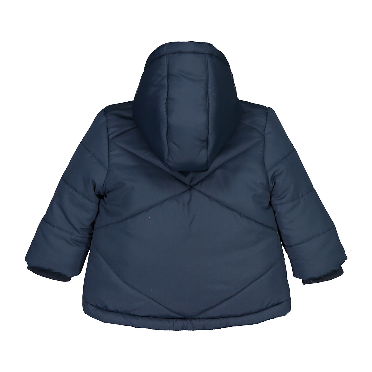 Куртка La Redoute Стеганая с капюшоном подкладка из флиса 3 мес-3лет 6 мес. - 67 см синий, размер 6 мес. - 67 см - фото 2