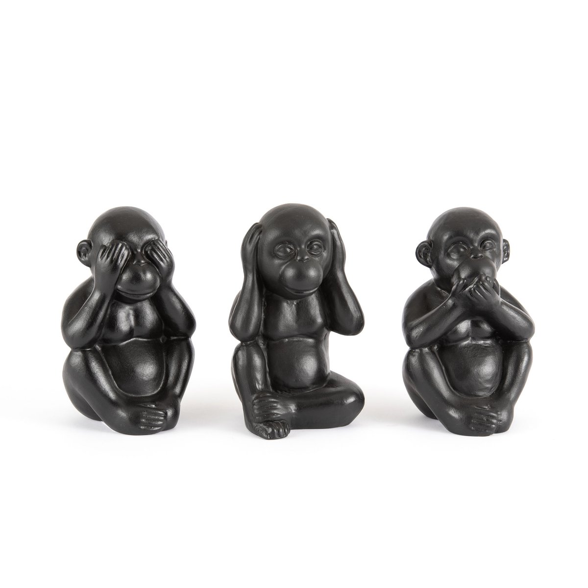 3 предмета LaRedoute Декора обезьяны Simia единый размер черный