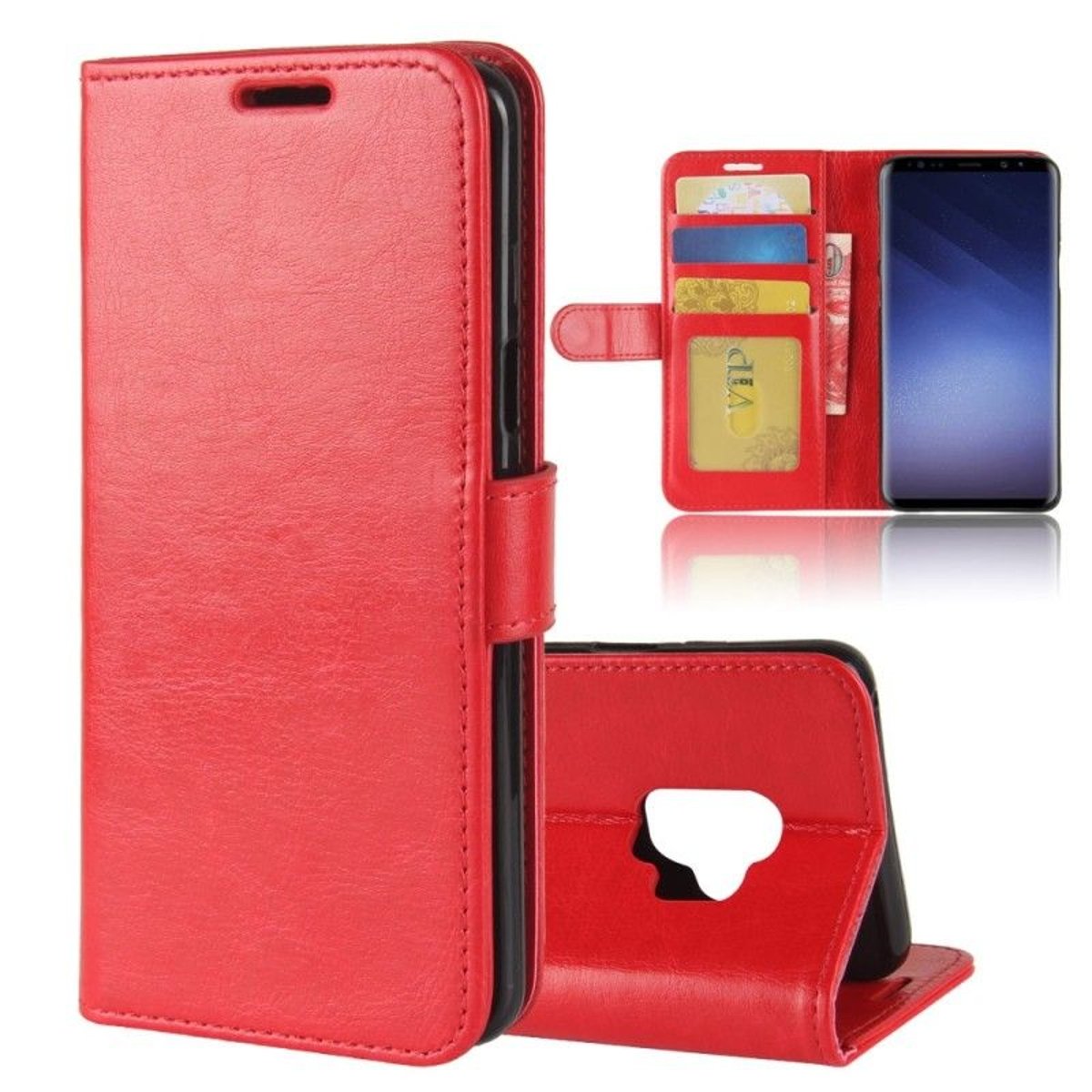 Etui Galaxy S9 Portefeuille Rouge - Crazy Kase