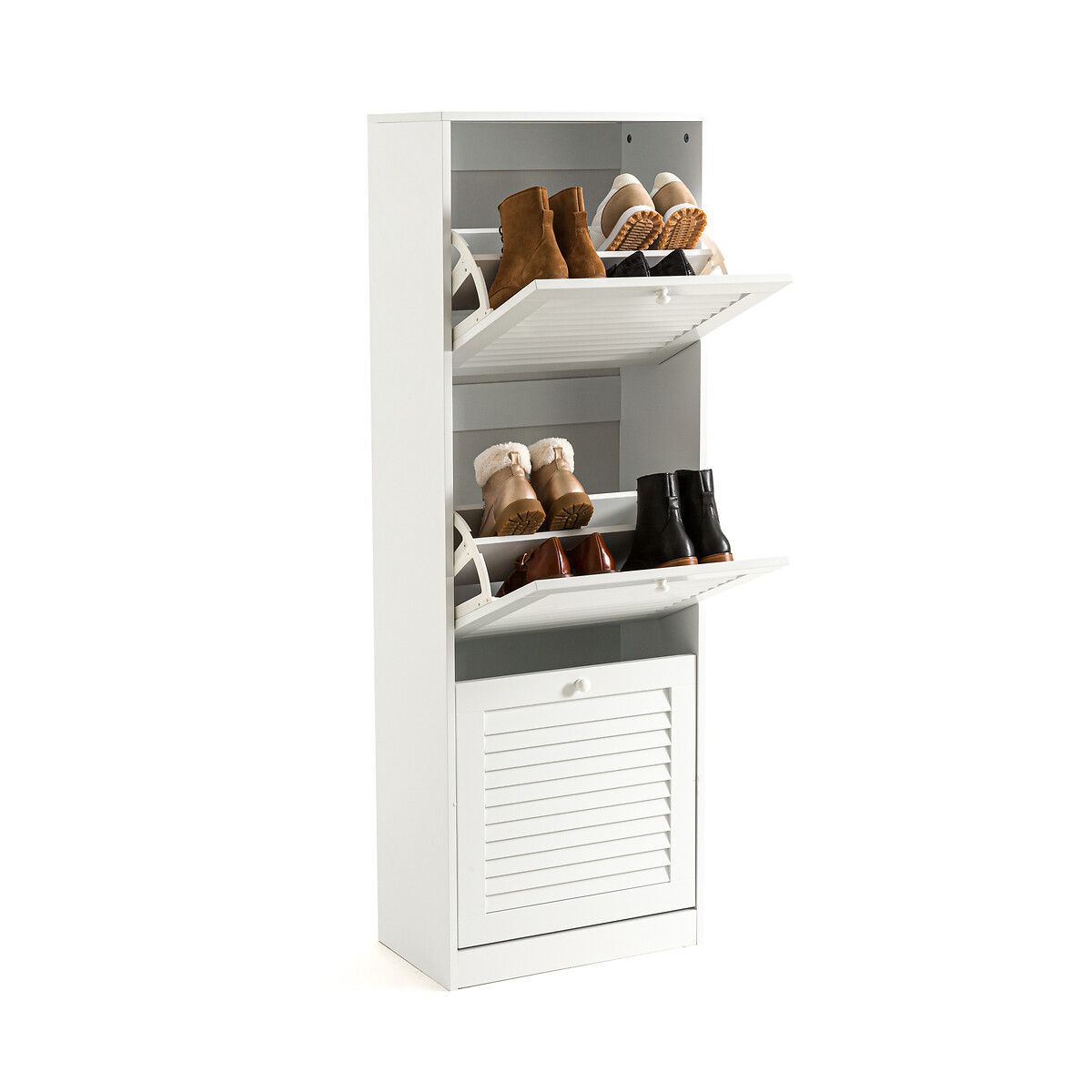 Шкаф для обуви с тремя дверцами Menor  единый размер белый LaRedoute - фото 2