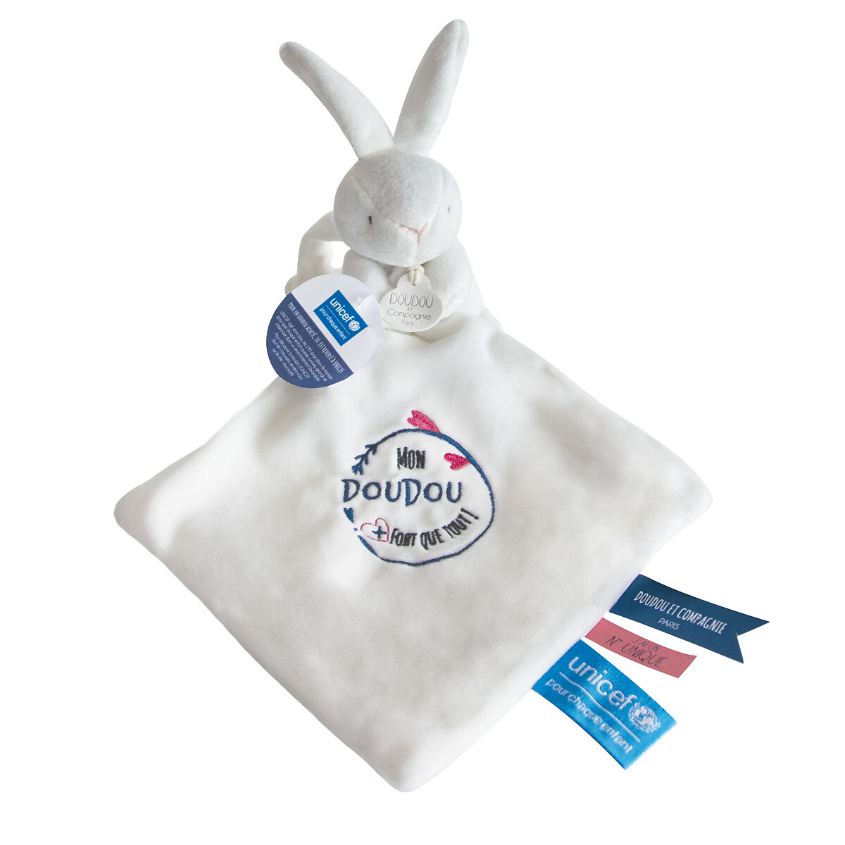 Boneco-doudou plus fort que tout e saco, unicef