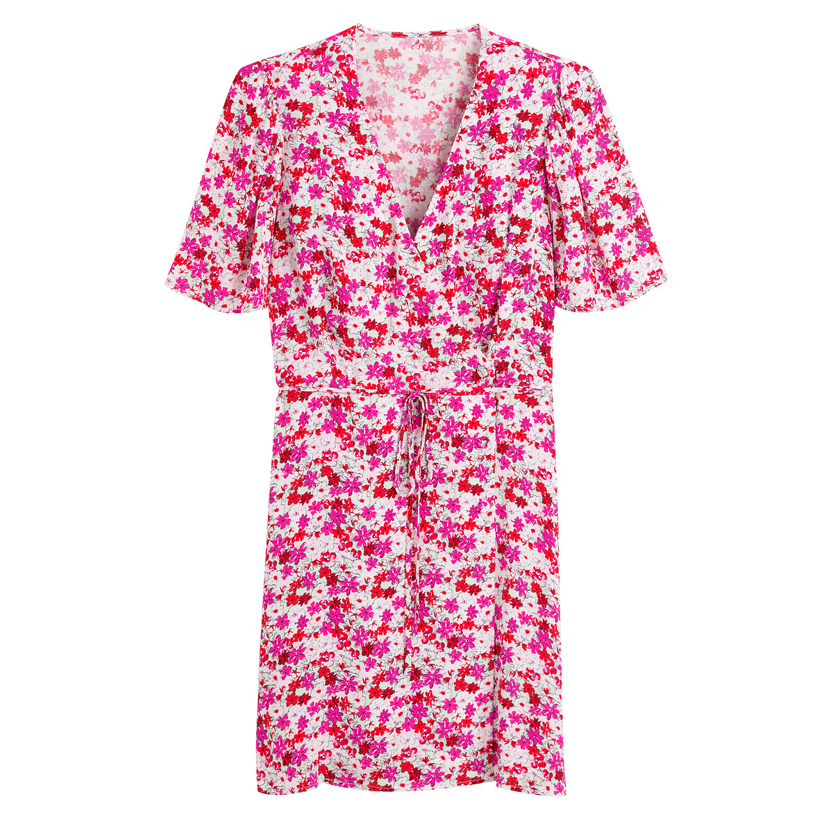 Платье С запахом короткое цветочный принт 58 разноцветный LaRedoute, размер 58 - фото 5