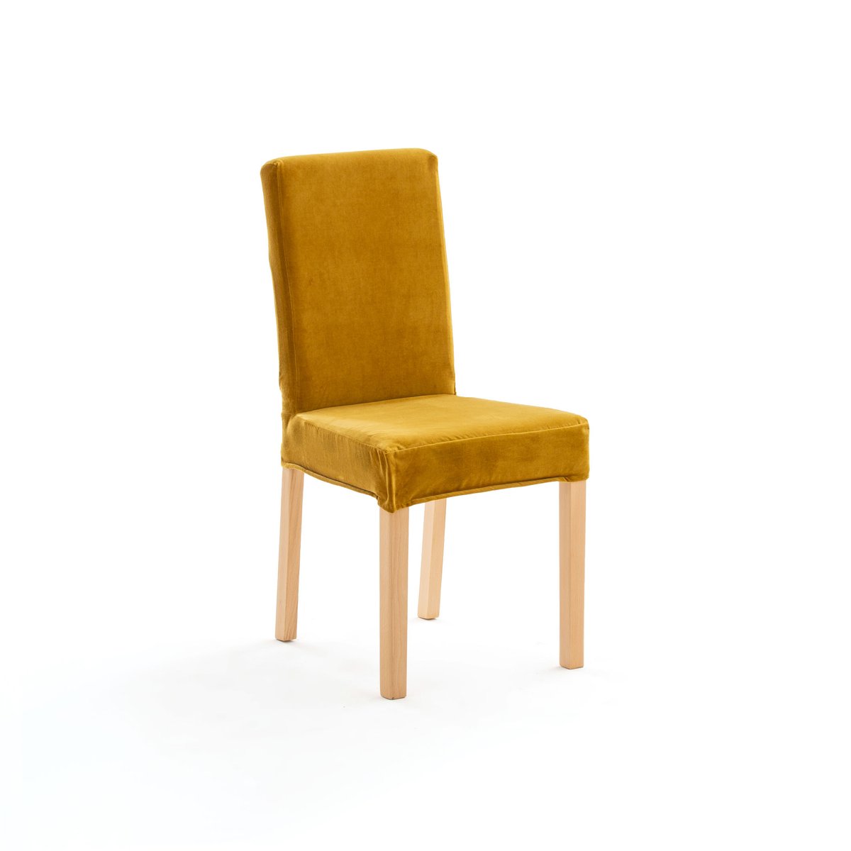 Чехол La Redoute На стул из велюра DOMME единый размер желтый - фото 1