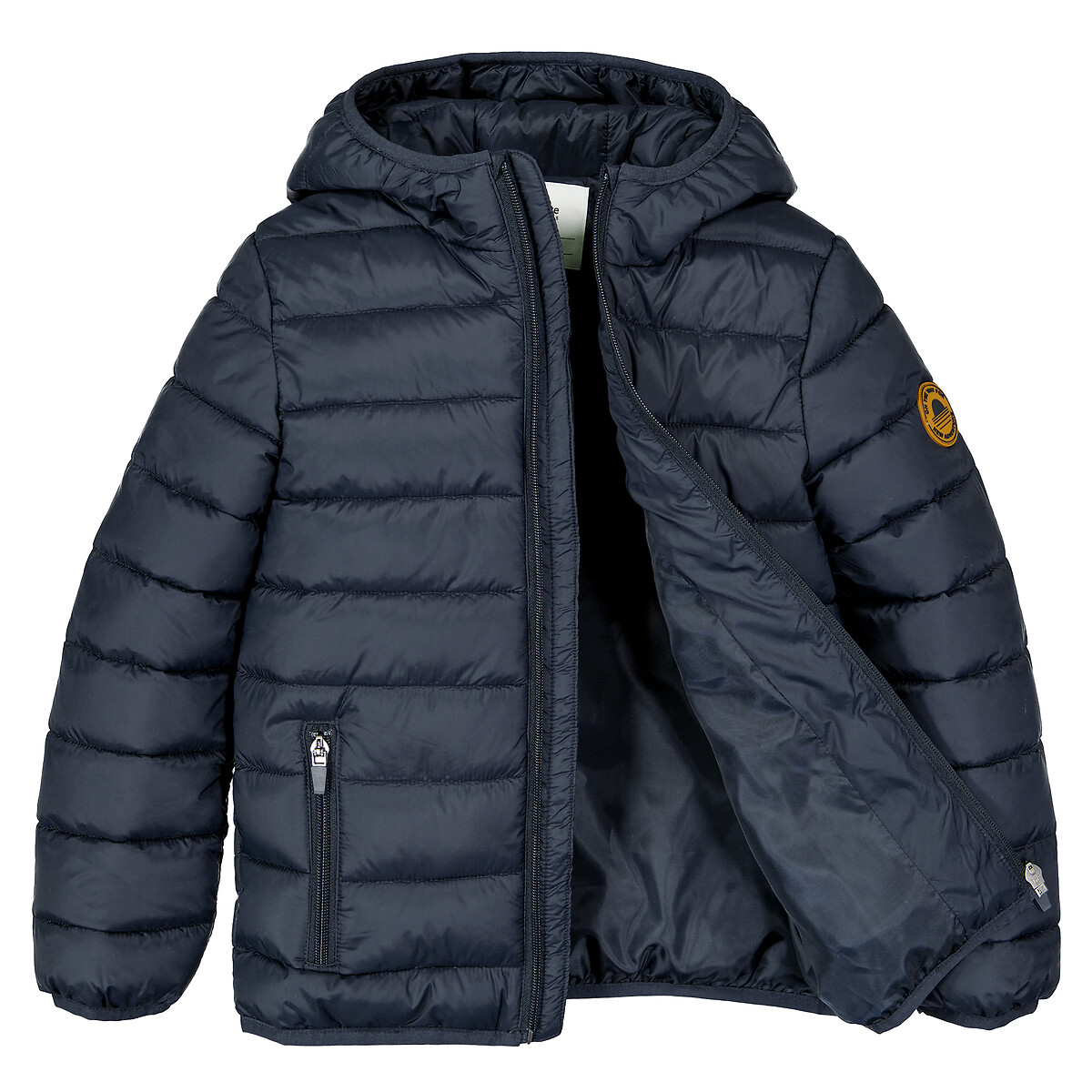Тонкая Стеганая куртка с капюшоном 12 лет -150 см синий LaRedoute, размер 12 лет -150 см - фото 5