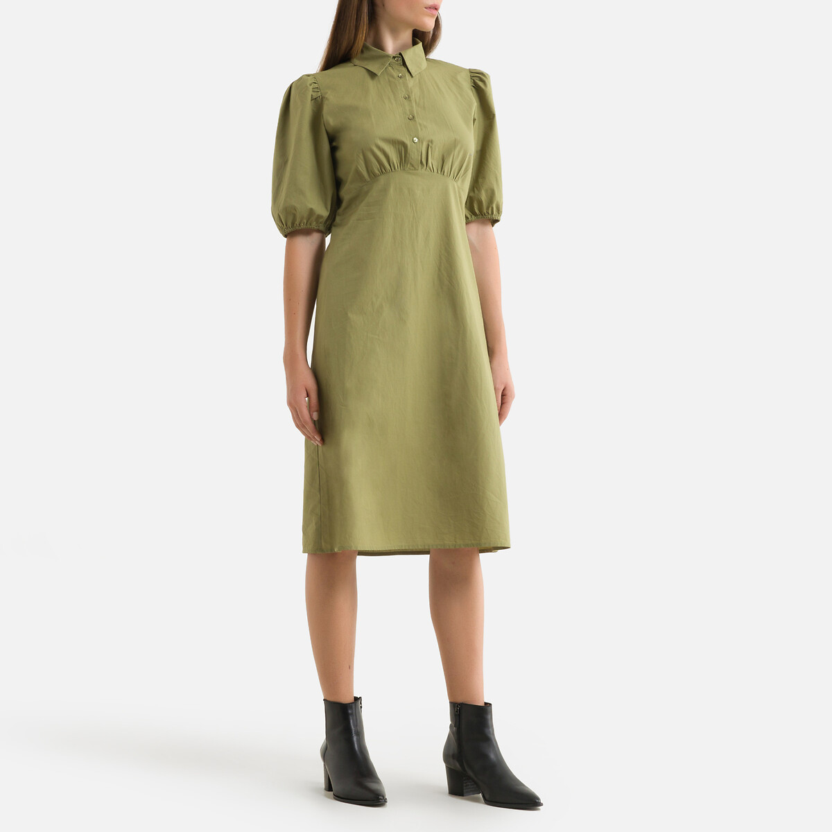 Платье-миди BA&SH С короткими рукавами PAME 1(S) зеленый, размер 1(S) С короткими рукавами PAME 1(S) зеленый - фото 1