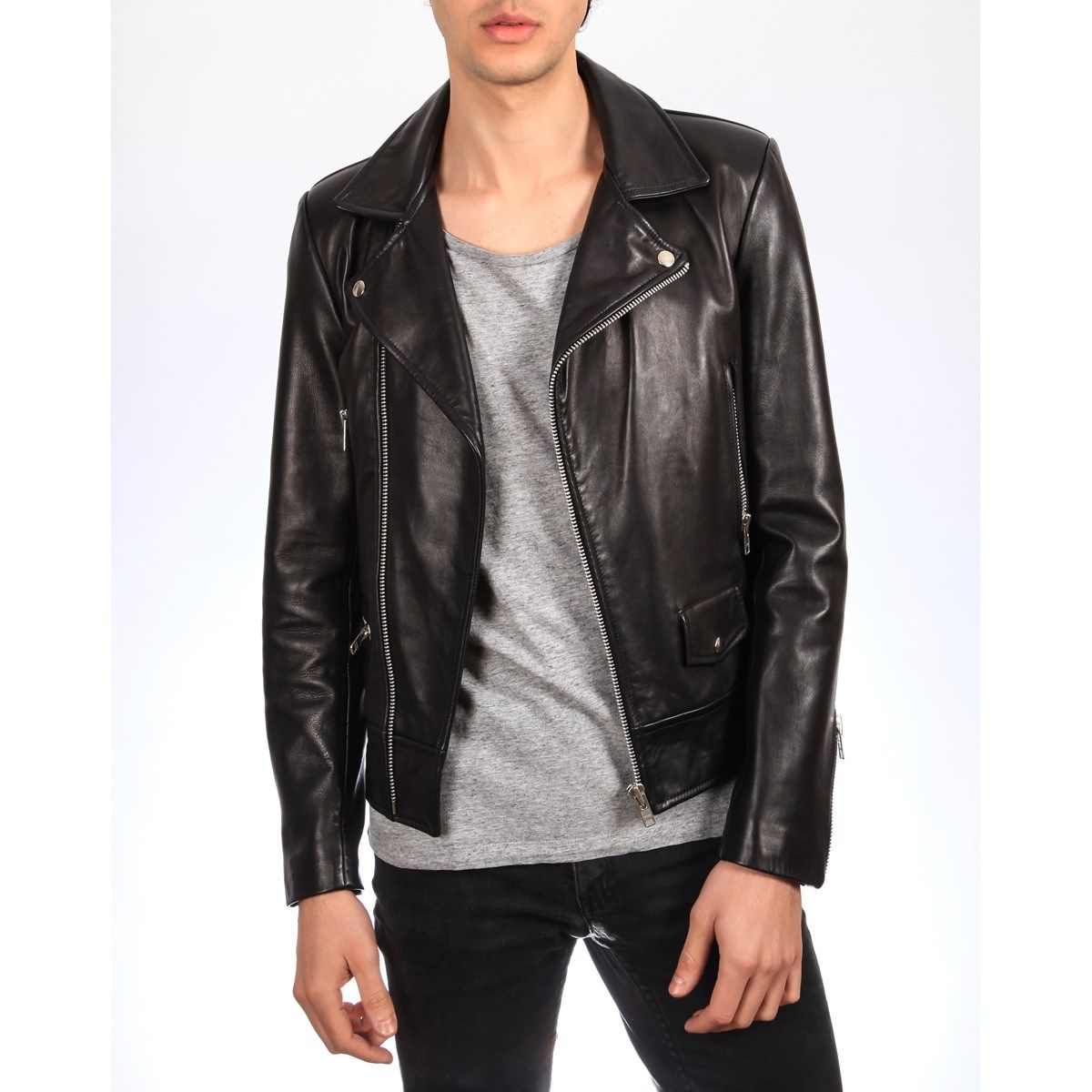 Blouson cuir Kendji
