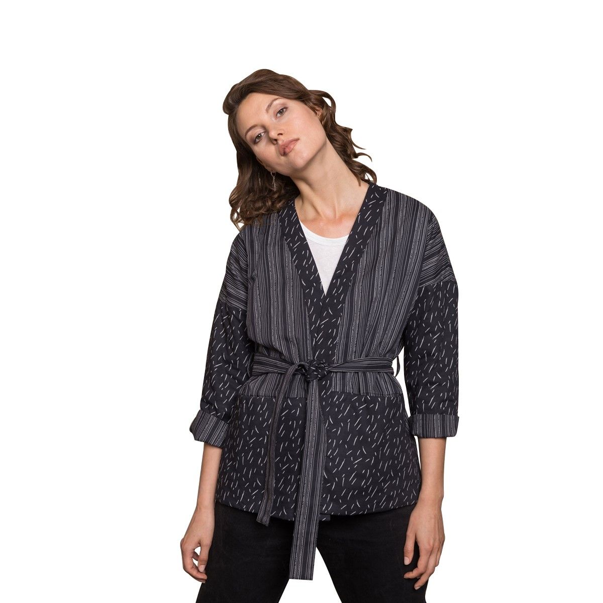 Veste kimono en coton