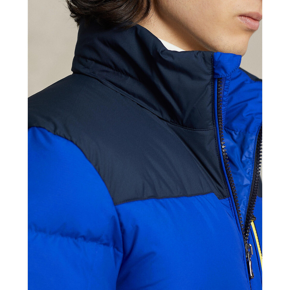 Куртка стеганая двухцветная со съемным капюшоном  S синий LaRedoute, размер S - фото 3