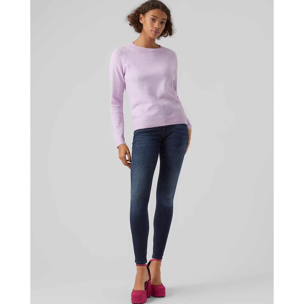 Пуловер Из пышного трикотажа M розовый LaRedoute, размер M - фото 3