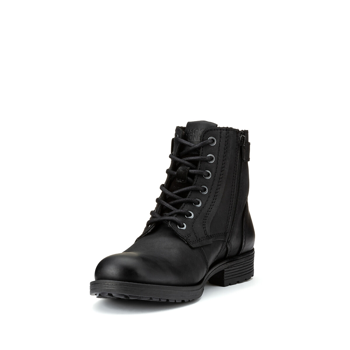 Ботинки LaRedoute Кожаные Angus 40 черный, размер 40 - фото 2