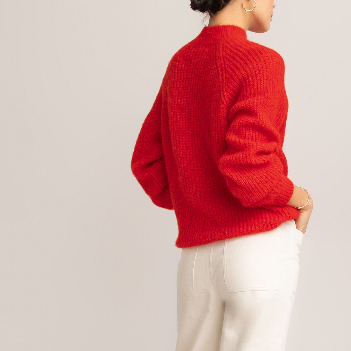 Пуловер LaRedoute С воротником-стойкой из альпаки XL красный, размер XL - фото 4