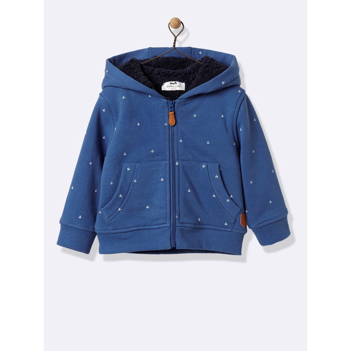 Sweat zippé doublé sherpa bébé