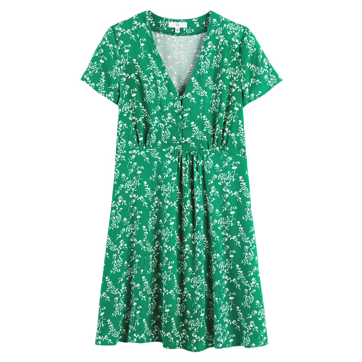 Платье LA REDOUTE COLLECTIONS Платье Расклешенное длина до колен 58 зеленый, размер 58 - фото 5