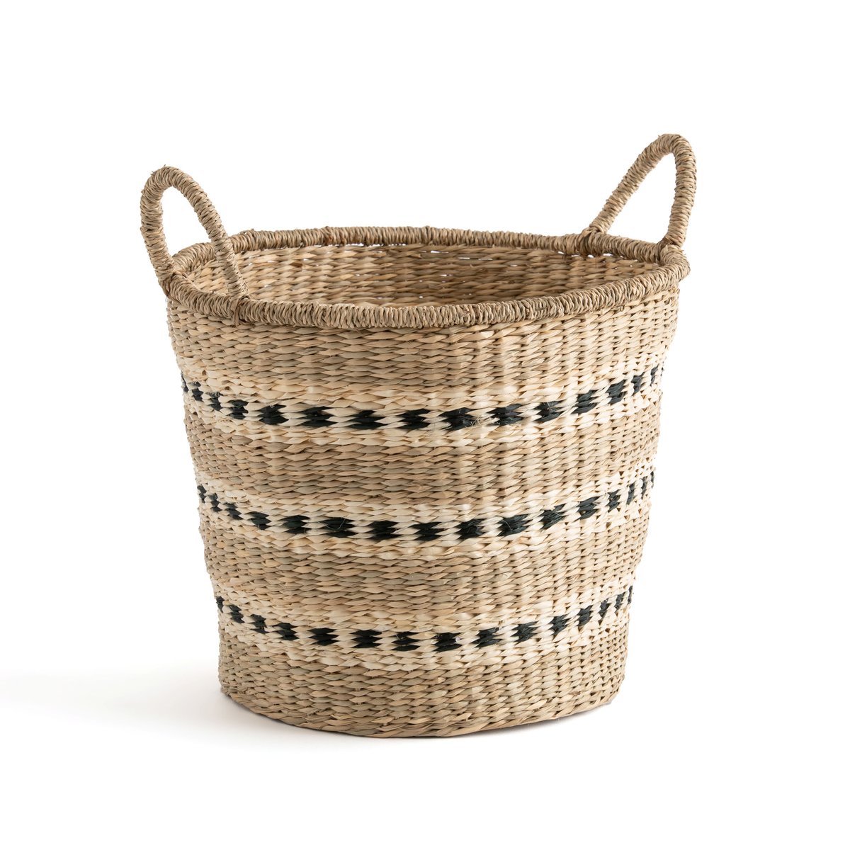 Image of Azzu Round Braided Seagrass Basket