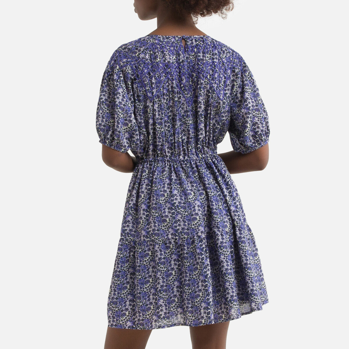 Платье BA&SH Короткое расклешенное с графическим рисунком 2(M) синий, размер 2(M) Короткое расклешенное с графическим рисунком 2(M) синий - фото 4