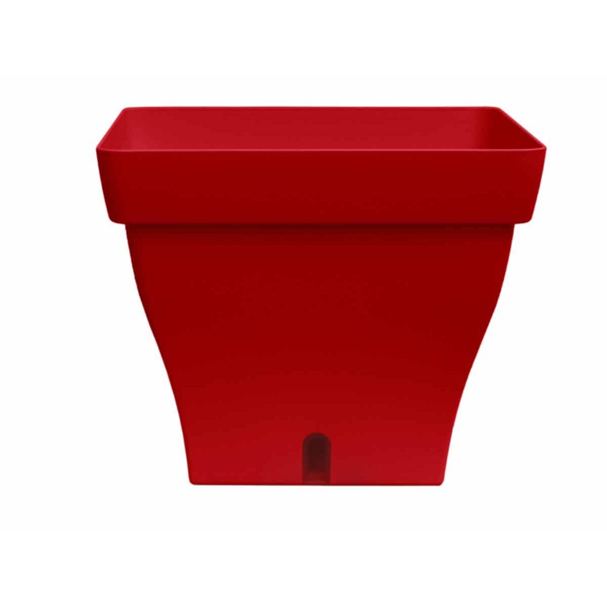 Pot de fleur carré Papyrus 32 x H.25 cm - Rouge