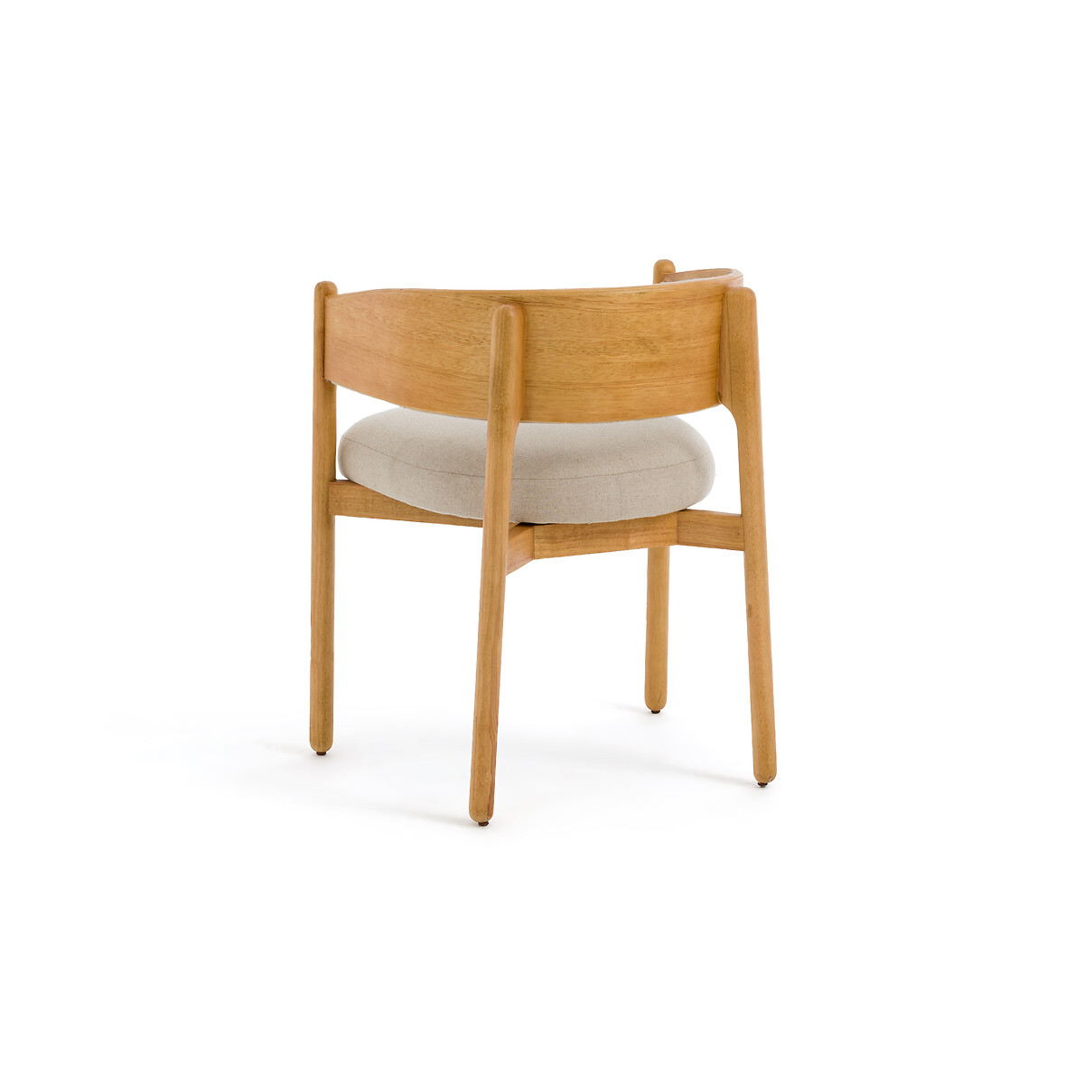 Кресло Для столовой из гевеи и хлопкальна Natesse единый размер бежевый LaRedoute - фото 4