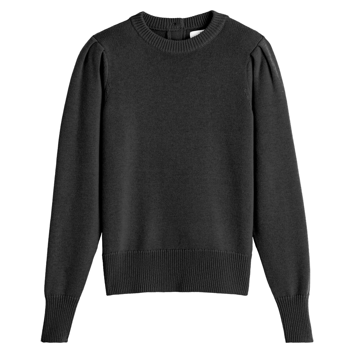 Пуловер LA REDOUTE COLLECTIONS С круглым вырезом и длинными рукавами из смешанной шерсти XL черный, размер XL - фото 5