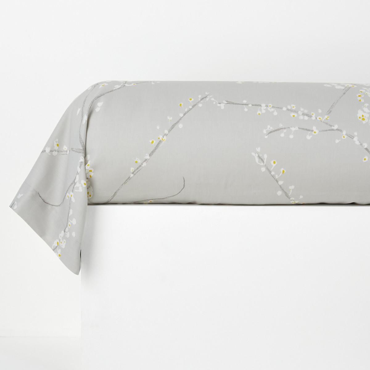Наволочка На подушку-валик из хлопкового сатина Natsumi 85 x 185 см белый