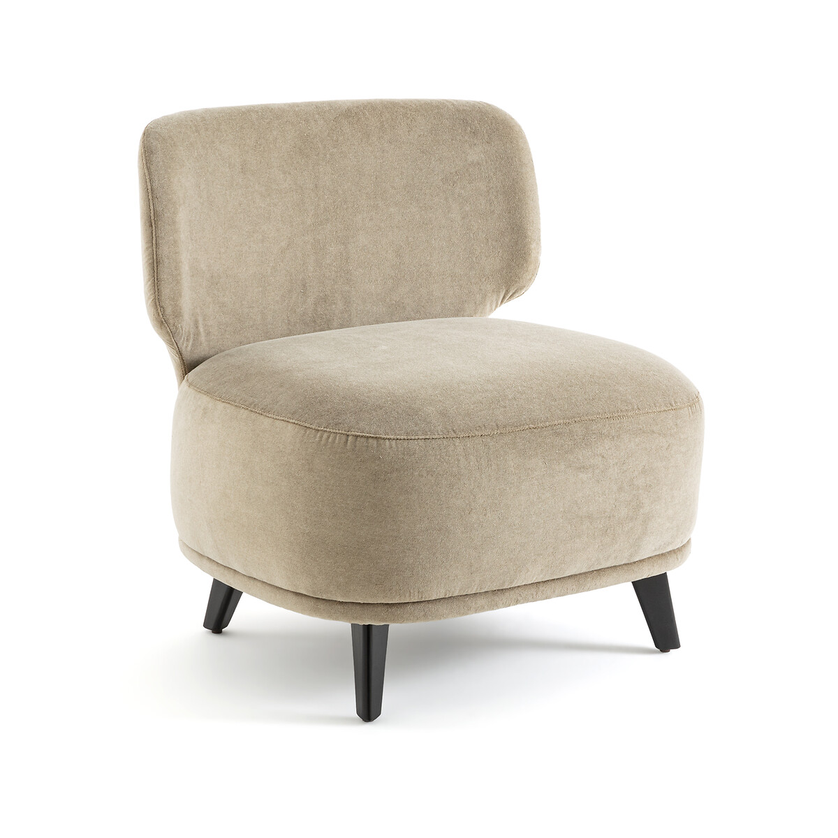 Кресло каминное XL из велюра Odalie дизайн Э Галлина единый размер бежевый кресло каминное модулируемое из велюра jonas 1 мест каштановый