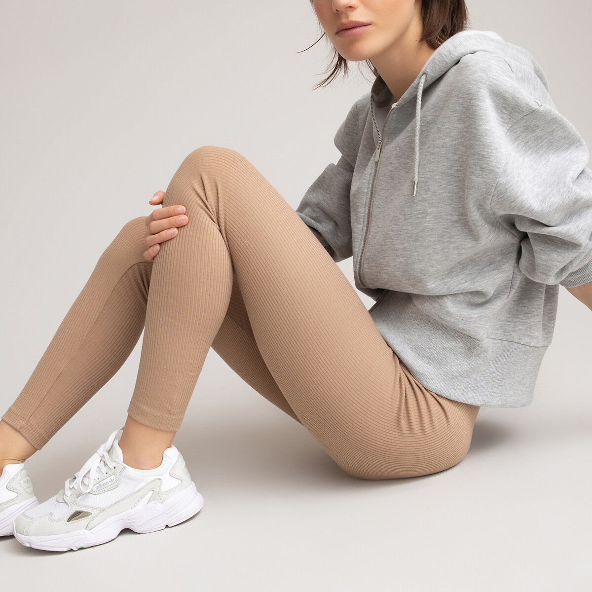 

Леггинсы LA REDOUTE COLLECTIONS, Каштановый, С завышенной талией XS каштановый