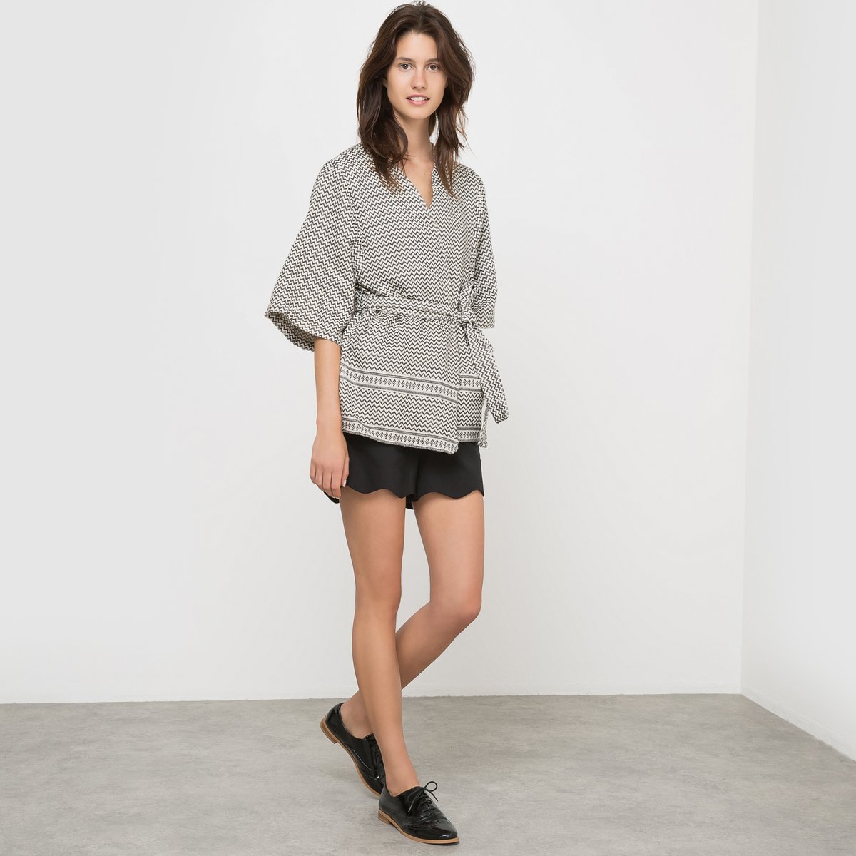 

Блузон-кимоно, рукава 3/4, с поясом VERO MODA