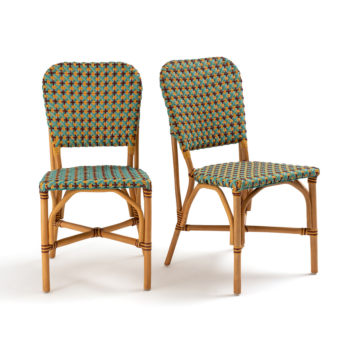 Комплект из 2 плетеных стульев LA REDOUTE INTERIEURS Musette единый размер желтый - фото 1