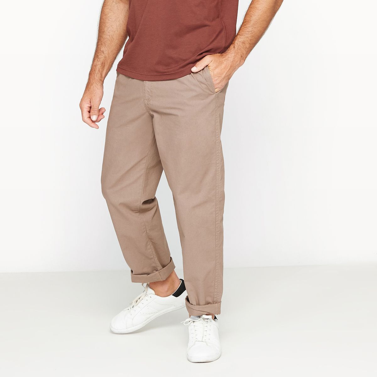 Pantalon droit en coton