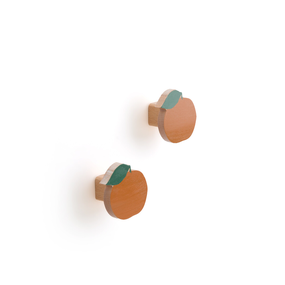 Комплект из двух крючков-клементинов из Дерева Mentina единый размер оранжевый